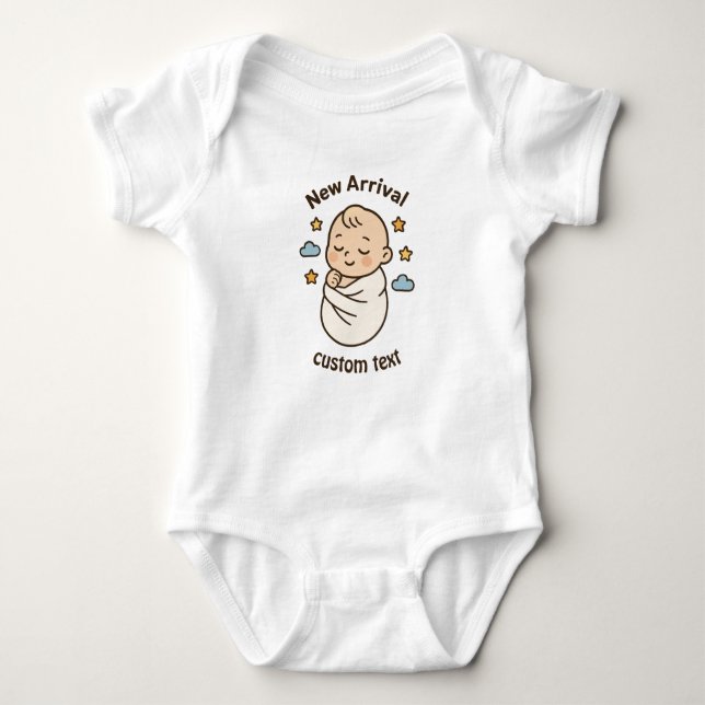 Anpassade namn Baby Bodykostym T Shirt (Framsida)