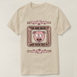 Anpassade (NAMN) Bacon Company T-Shirt