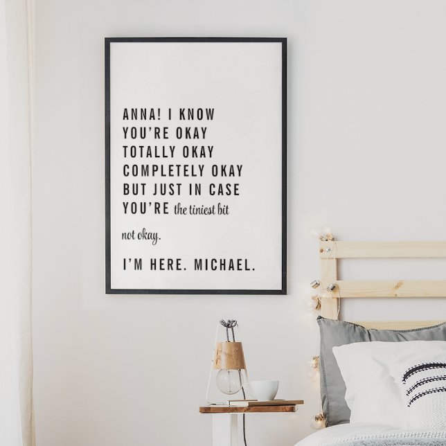 Anpassade Namn - Bara i Fodral är du inte okej Poster (Skapare uppladdad)