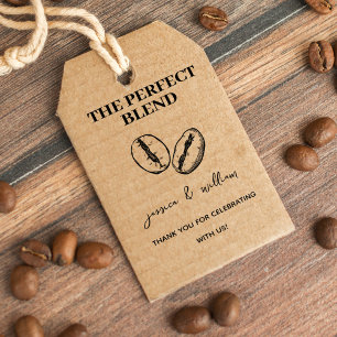 Anpassade namn bröllop Blandat kaffe av perfekt Presentetikett