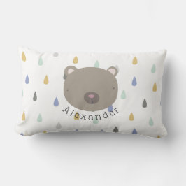 Anpassade Namn Cute Bear Lumbarkudde