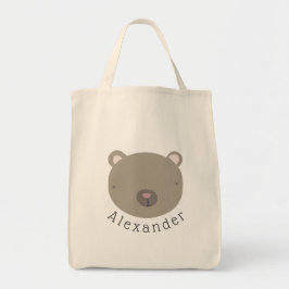 Anpassade Namn Cute Bear Toit Bag Tygkasse