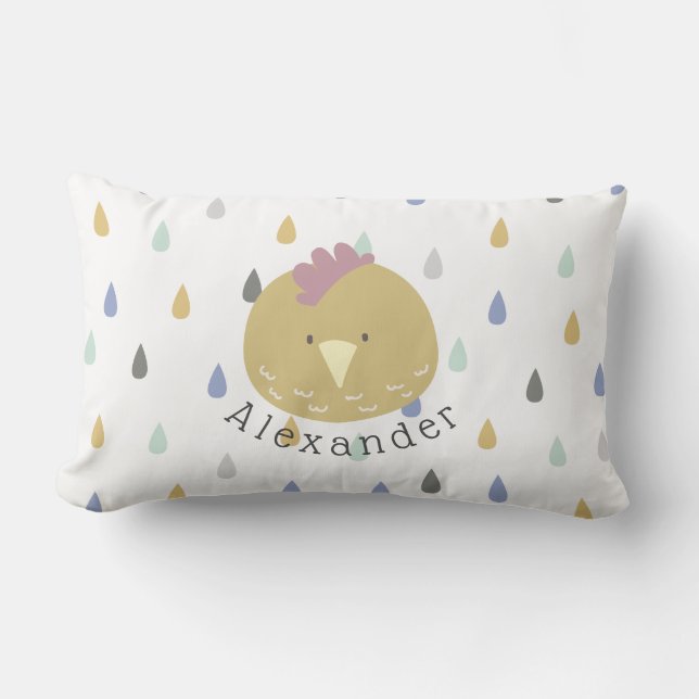 Anpassade Namn Cute Chick Lumbarkudde (Framsida)