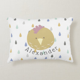 Anpassade Namn Cute Chick Prydnadskudde