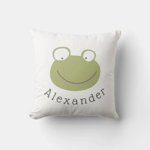 Anpassade Namn Cute Frog Kudde