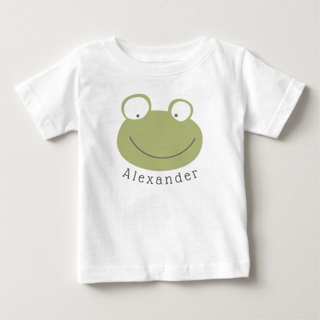 Anpassade Namn Cute Frog T Shirt (Framsida)