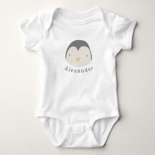 Anpassade Namn Cute Penguin Baby T Shirt