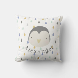 Anpassade Namn Cute Penguin Kudde