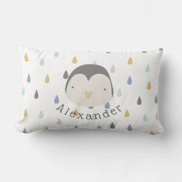 Anpassade Namn Cute Penguin Lumbarkudde