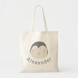 Anpassade Namn Cute Penguin Tygkasse