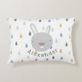 Anpassade Namn Cute Rabbit Prydnadskudde