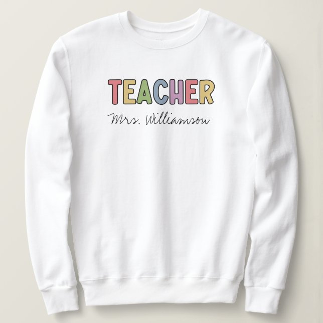 Anpassade namn Färga lärarpresentationer för lärar T Shirt (Design framsida)