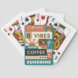 Anpassade namn - färgade offerter för kaffe casinokort