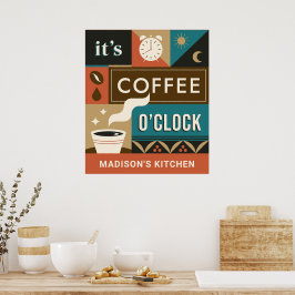Anpassade namn - färgade offerter för kaffe poster