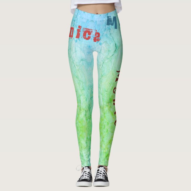 Anpassade namn - Fitness Leggings (Framsida)