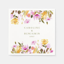 Anpassade namn för Blommigten Modern Rosa Watercol