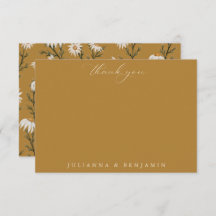 Anpassade namn för Boho Rustic Blommigt Gult Bröll