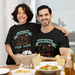 Anpassade namn för far och son som matchar t shirt