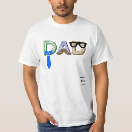 Anpassade namn för Fars dag Funny Pappa T Shirt