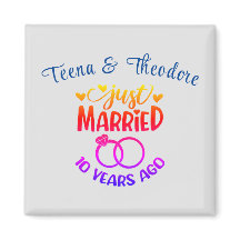 Anpassade namn för tioårsjubileum Bröllop