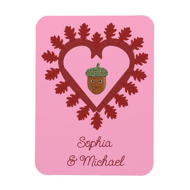 Anpassade namn för valentines day Kärlek Heart Aco Magnet (Vertikal)