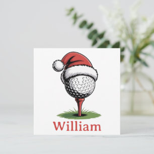 Anpassade namn golfbollar jul golf tomte golfare julkort