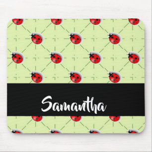 Anpassade namn ladybugs mönster musmatta