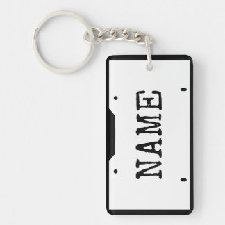Anpassade Namn licensskylt White Black Gräns