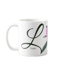 Anpassade namn Lizzie söt rosa L monogram