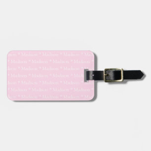 Anpassade namn, ljus rosa vit dubbla vid sidan bagagebricka