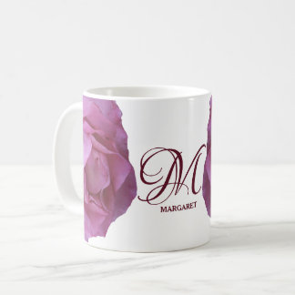 Anpassade namn Margaret söt rosa ros roligt Kaffemugg