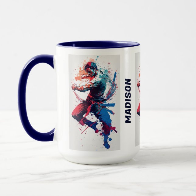 Anpassade namn Martial Arts Mugg (Vänster)