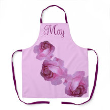 Anpassade namn May söt rosa ros blommigt boho