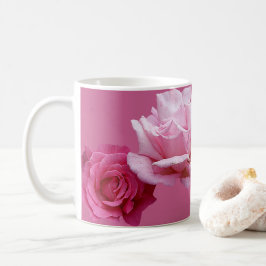 Anpassade namn Miriam söt rosa ros blommigt Kaffemugg