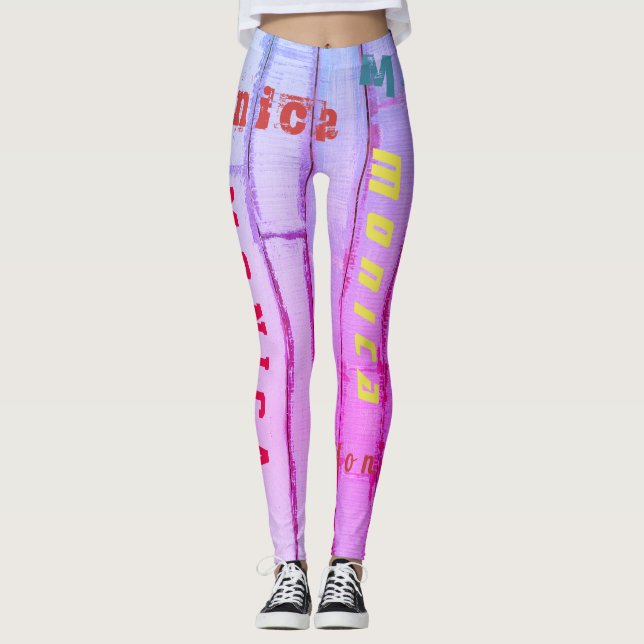 Anpassade namn Mode-kopplingar Leggings (Framsida)