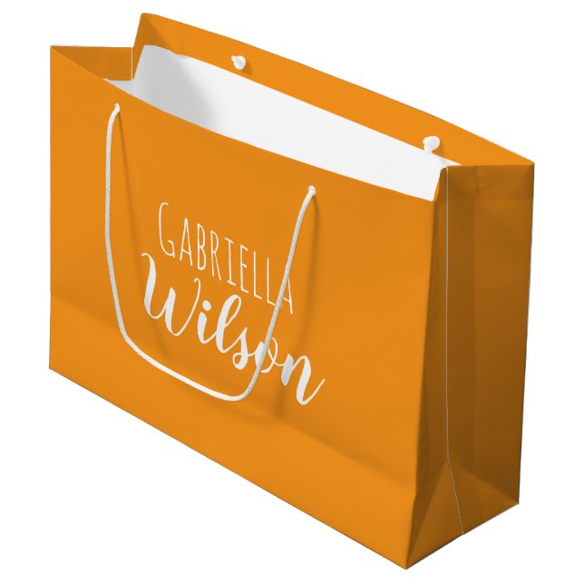 Anpassade namn modern orange minimalistisk (Framsidan Vinklad)
