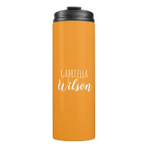 Anpassade namn modern orange minimalistisk