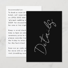 Anpassade namn Modern Svart-detaljkoppling OSA Kort