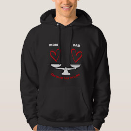 Anpassade namn Neon Hjärtbalans Herr Mörk Hoodie