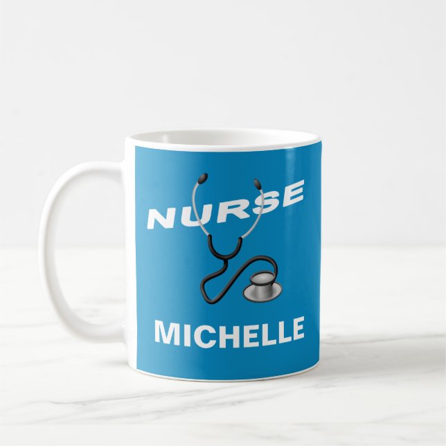 Anpassade Namn Nurse Kaffemugg (Vänster)