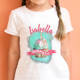 Anpassade Namn och ålder Birthday Girl Cupaka T Shirt