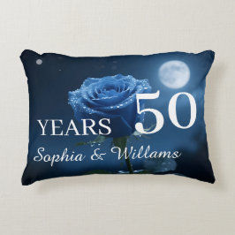 Anpassade namn och Speciella år Romantic Blue Ro Prydnadskudde