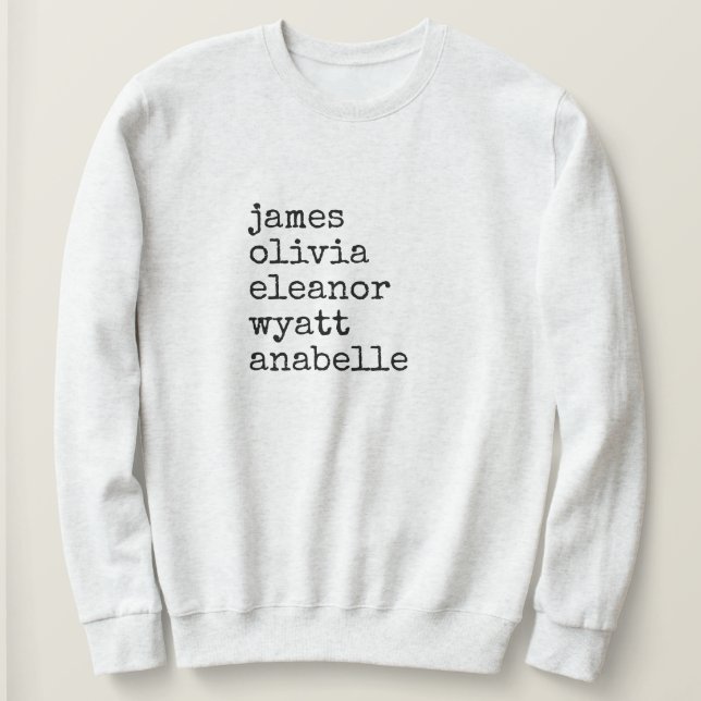 Anpassade Namn på Barnbarn Mormor Present T Shirt (Design framsida)
