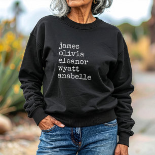 Anpassade Namn på Barnbarn till Mormor Present T Shirt