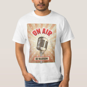 Anpassade namn "På Luft"-mikrofonkläder T Shirt