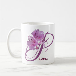 Anpassade namn Pamela söt rosa ros blommigt Kaffemugg