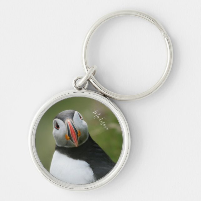 Anpassade namn - Puffin nyckelringar (Framsidan)