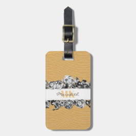 Anpassade Namn Ro Guld Chic Monogram lyx Bagagebricka