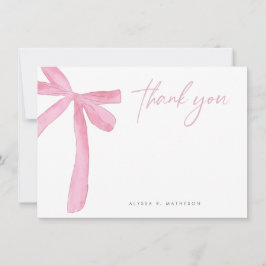Anpassade Namn Rosa Bow bröllop Möhippa Tack Kort