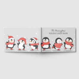 Anpassade namn Skating Penguins Gästböcker